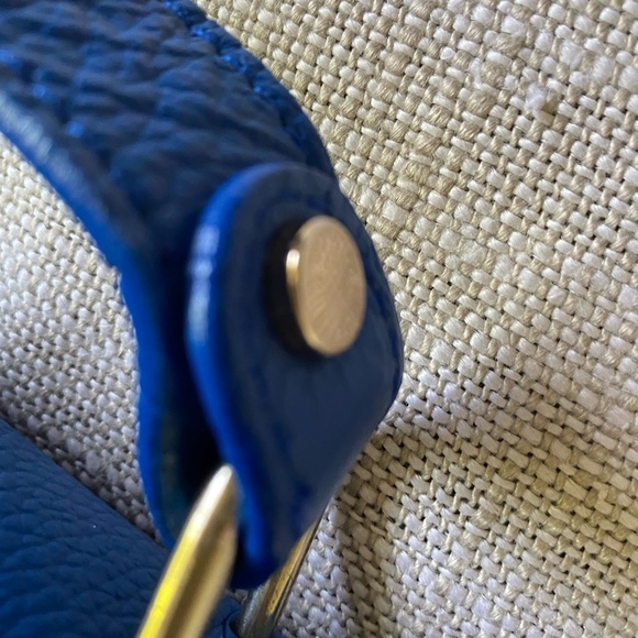 Borse In Pelle Italian Leather Cobalt Blue Small Carry Purse - Picture 7 of 15